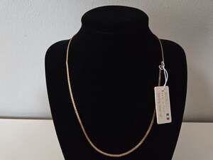 Moricci Made in Italy Sterling Silver 18-inch Gold-Plated Mesh Chain Necklace